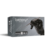 Черные перчатки BENOVY Dental Formula Nitrile MultiColor Black