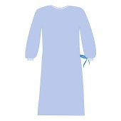 Халат медицинский хирургический "Евростандарт", 42 гр./м2, голубой, размер  50-52