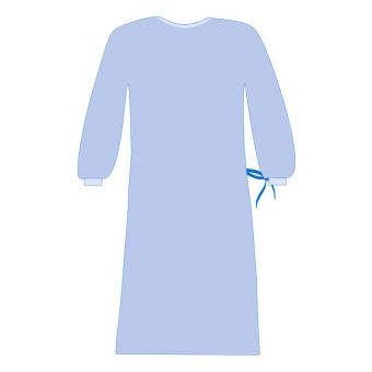 Халат медицинский хирургический "Евростандарт", 42 гр./м2, голубой, размер  50-52