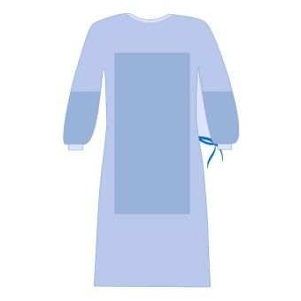 Халат хирургический с защитой "Евростандарт" стерильный, 42 гр./м2, XL, размер 50-52