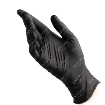 Черные перчатки BENOVY Dental Formula Nitrile MultiColor Black